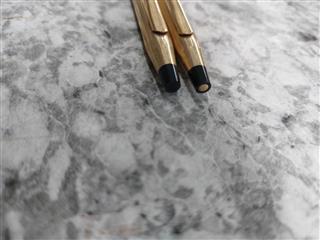 CROSS WRITING INSTRUMENTS 1/20 10KT GOLD FILLED PEN & PENCIL SET